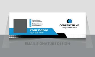 email Signature conception ou email bas de page conception vecteur