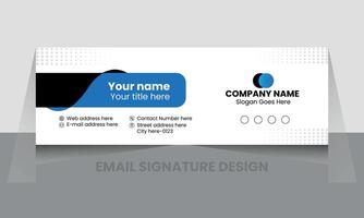 email Signature conception ou email bas de page conception vecteur