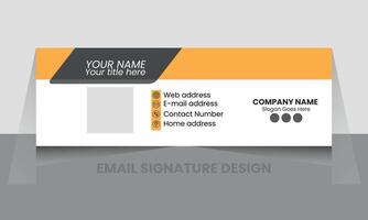 email Signature conception ou email bas de page conception vecteur