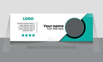 email Signature conception ou email bas de page conception vecteur