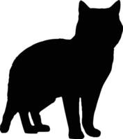 chat silhouette illustration vecteur blanc Contexte