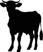 vache silhouette illustration vecteur blanc Contexte