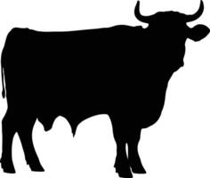 vache silhouette illustration vecteur blanc Contexte