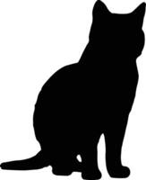 chat silhouette illustration vecteur blanc Contexte