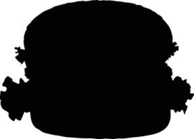 Burger silhouette vecteur illustration isolé blanc Contexte