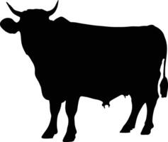 vache silhouette illustration vecteur blanc Contexte