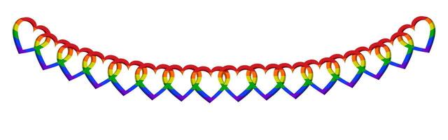 lgbt cœur. arc en ciel coloré éléments. fierté communauté. vecteur illustration.