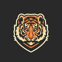 tête de tigre mascotte logo illustration vectorielle vecteur