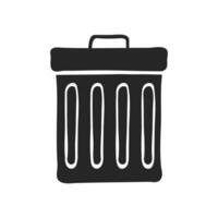 main tiré recycler poubelle pouvez vecteur illustration