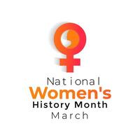 aux femmes histoire mois est observé chaque année dans mars, est un annuel déclaré mois. salutation carte, bannière affiche, prospectus et bannière, Contexte conception. vecteur