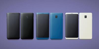 ensemble de Nouveau les smartphones vecteur