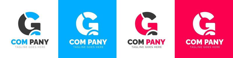 entreprise moderne affaires Créatif minimal entreprise lettre g logo icône vecteur conception modèle ensemble.
