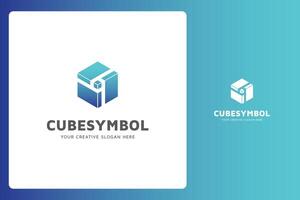 cube symbole logo conception modèle vecteur