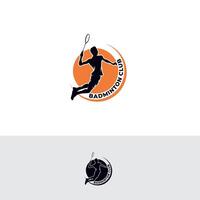 badminton joueur logo conception inspiration vecteur