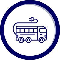 icône de vecteur de bus électrique