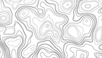 fond et texture topographiques. abstraction avec place pour le texte. lignes de fond topo, contour, grille géographique. lignes de contours topographiques modernes en noir et blanc des montagnes. art de la carte topographique vecteur