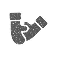 nettoyage gant icône dans grunge texture vecteur illustration