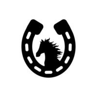 cheval icône vecteur. fer à cheval illustration signe. étalon symbole ou logo. vecteur