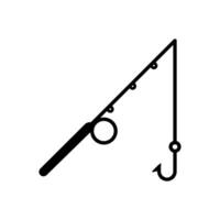 pêche icône vecteur. crochet illustration signe. appât symbole ou logo. vecteur