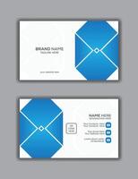 bleu et blanc affaires carte conception modèle - vecteur illustration