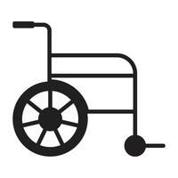 fauteuil roulant plat icône. vecteur