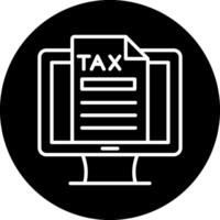 icône de vecteur de taxe en ligne