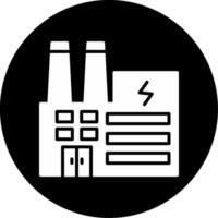 icône de vecteur d'usine électrique