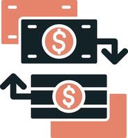 icône de vecteur d'échange d'argent