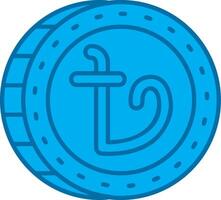 taka bleu ligne rempli icône vecteur