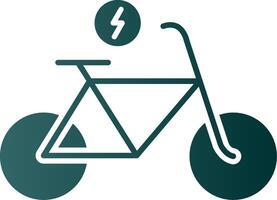 électrique vélo glyphe pente icône vecteur