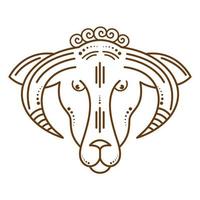 symbole d'astrologie du bélier vecteur