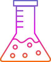 icône de dégradé de ligne de bécher vecteur