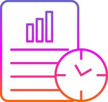 icône de gradient de ligne de productivité vecteur