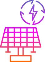 icône de gradient de ligne d'énergie renouvelable vecteur