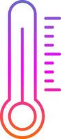 icône de gradient de ligne de thermomètre vecteur