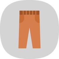 pantalon plat courbe icône vecteur