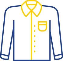 formel chemise ligne deux Couleur icône vecteur