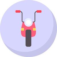 moto plat bulle icône vecteur