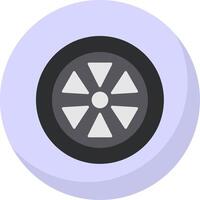 roue plat bulle icône vecteur