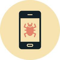 icône de vecteur de virus mobile