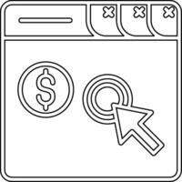 icône de vecteur de paiement par clic
