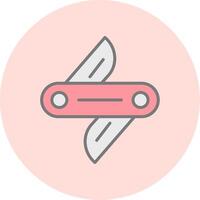 Suisse couteau vecteur icône