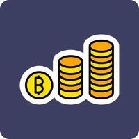 bitcoins vecteur icône