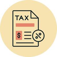 impôt formalités administratives vecteur icône