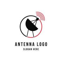 antenne logo conception concept avec cercle vecteur