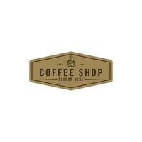 café magasin logo conception ancien rétro timbre vecteur