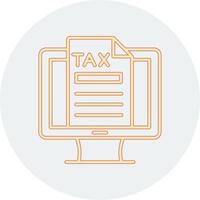 icône de vecteur de taxe en ligne