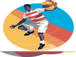 illustration vectorielle de joueur de basket-ball vecteur