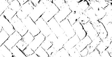 une noir et blanc dessin de une brique mur, une ensemble de quatre différent brique des murs, quatre différent les types de brique pavage des pierres, ancien brique mur vecteur, vecteur