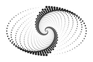 demi-teinte circulaire à pois cadres ensemble. cercle points isolé sur le blanc Contexte. logo conception élément pour médical, traitement, cosmétique. rond frontière en utilisant demi-teinte cercle points texture. vecteur